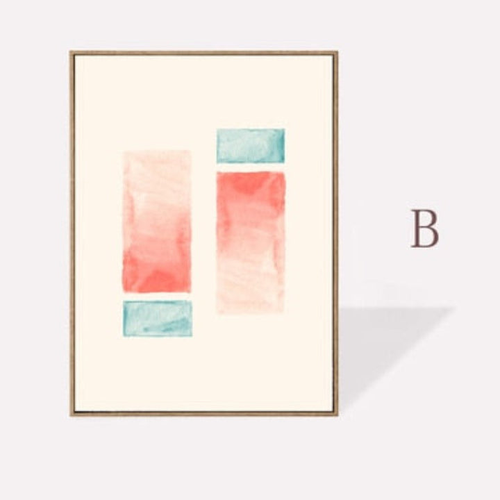 Geometric Watercolor Prints Posters - Canvas Wall Art Painting | Bowlift
