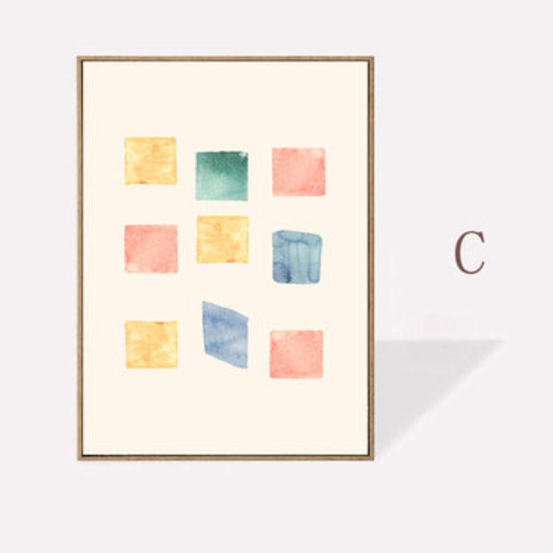 Geometric Watercolor Prints Posters - Canvas Wall Art Painting | Bowlift