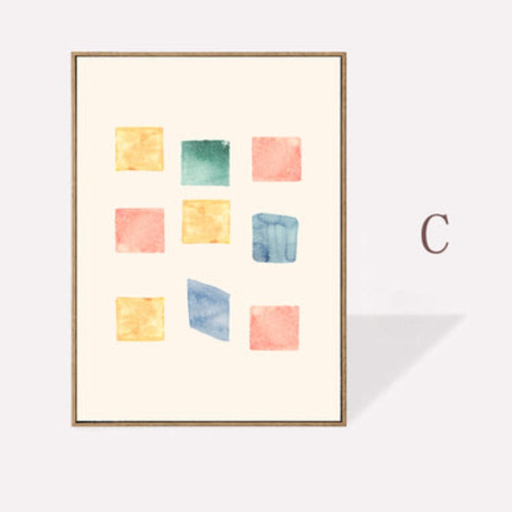 Geometric Watercolor Prints Posters - Canvas Wall Art Painting | Bowlift