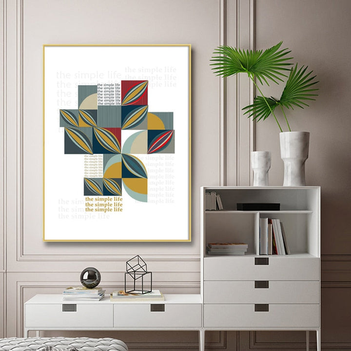 Puzzle Patterns Of Life - Canvas Wall Art Painting | Bowlift