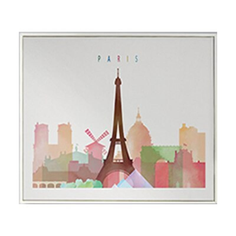 Watercolor London New York Paris City - Canvas Wall Art Painting | Bowlift