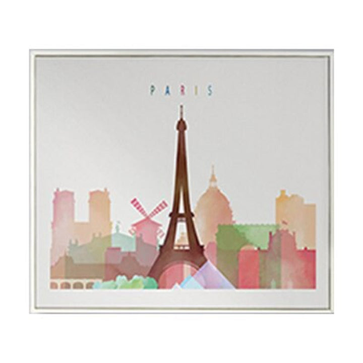Watercolor London New York Paris City - Canvas Wall Art Painting | Bowlift