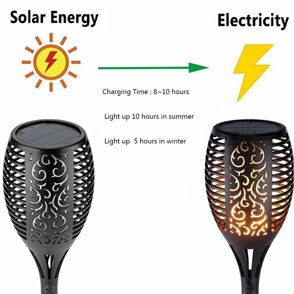 Outdoor Solar Flame Light Torch | Bowlift