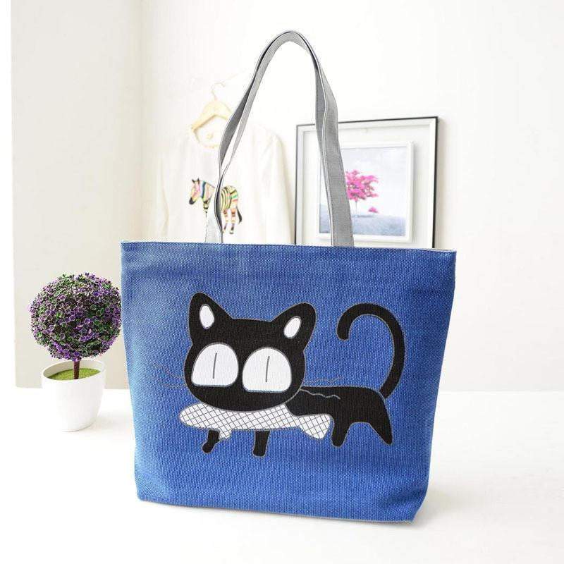 BowLift | Women Canvas Casual Shoulder Tote Cat Handbags