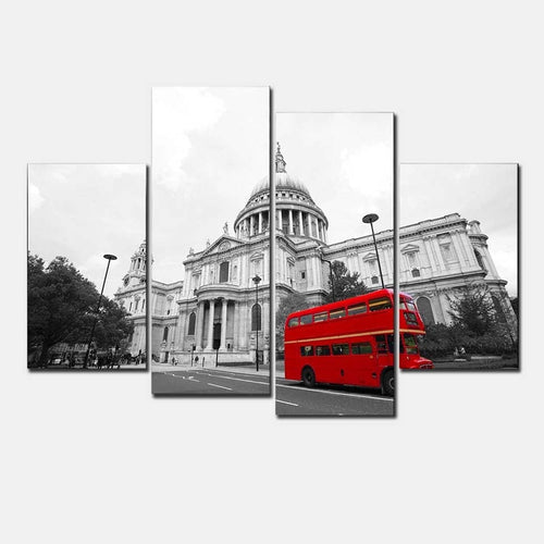 London Red Bus - Canvas Wall Art Painting | Bowlift