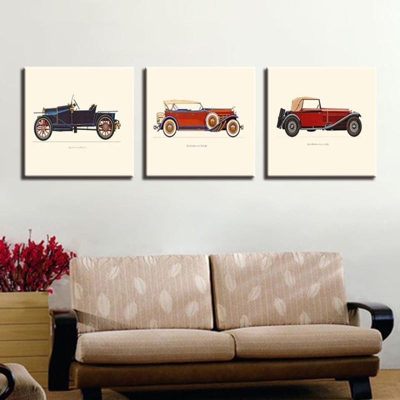 Vintage Car - Canvas Wall Art Painting | Bowlift