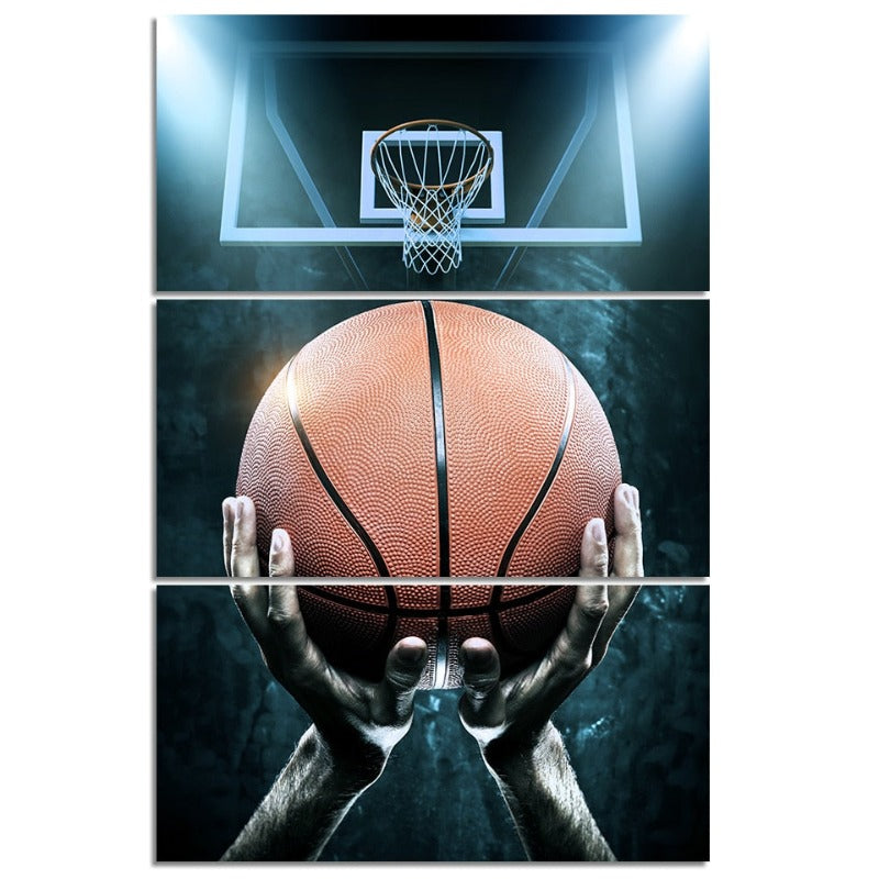 Basketball And Board - Canvas Wall Art Painting | Bowlift