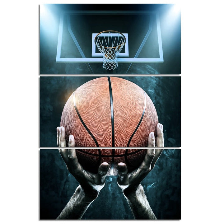 Basketball And Board - Canvas Wall Art Painting | Bowlift
