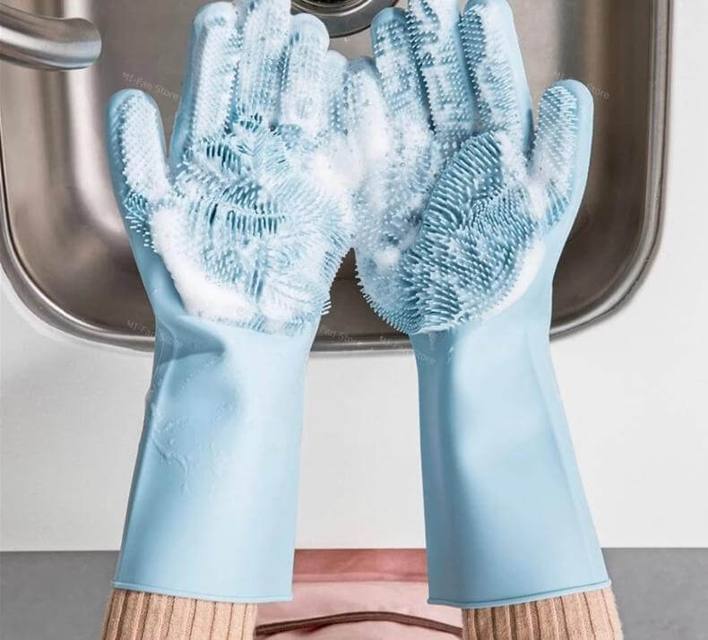 Non-Slip Magic Silicone Cleaning Gloves | Bowlift