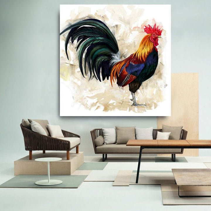 Colorful Rooster - Canvas Wall Art Painting | Bowlift