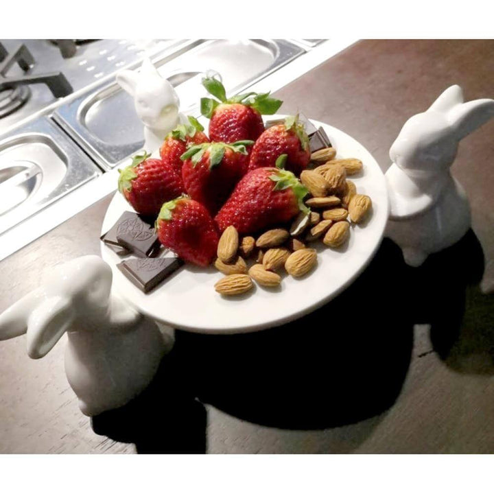 BowLift | Rabbit Ceramic Dessert Server Tray