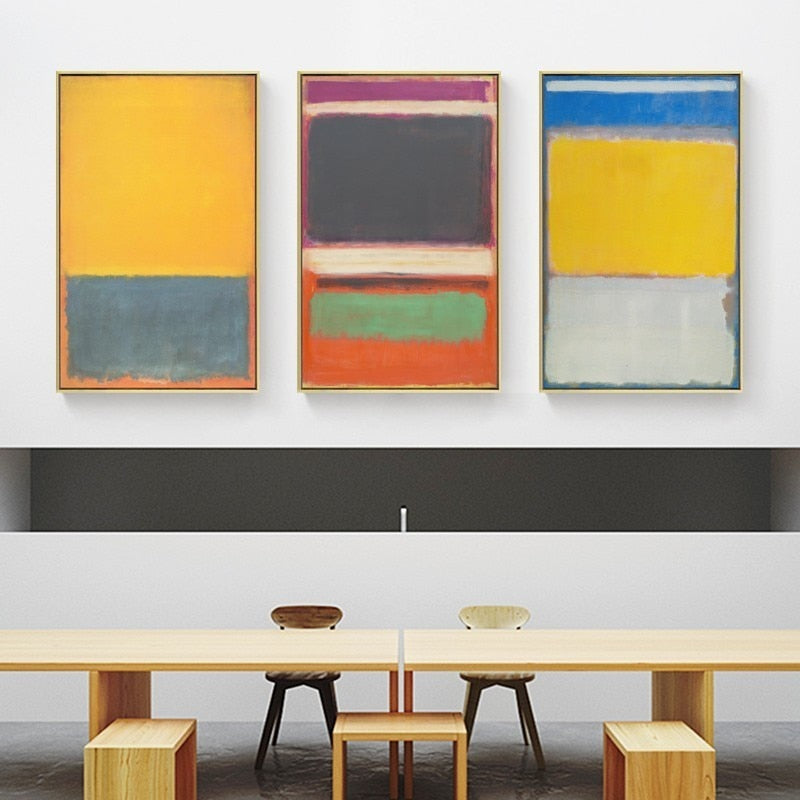 Red Yellow Colorful - Canvas Wall Art Painting | Bowlift