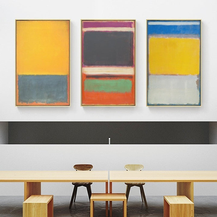 Red Yellow Colorful - Canvas Wall Art Painting | Bowlift