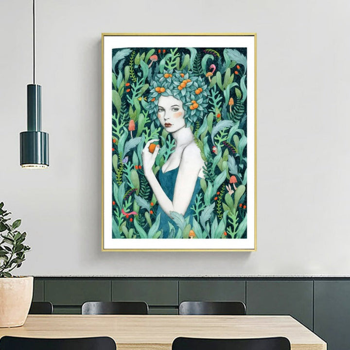 Nordic Refresh Girl Poster Wall Print - Canvas Wall Art Painting | Bowlift