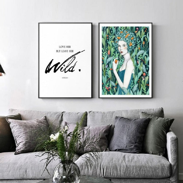 Nordic Refresh Girl Poster Wall Print - Canvas Wall Art Painting | Bowlift