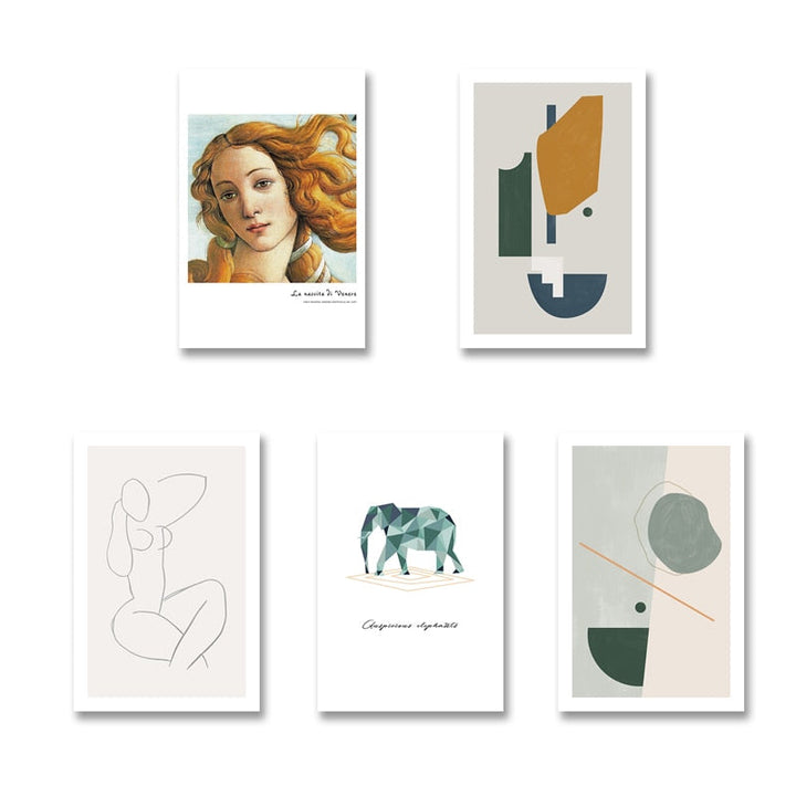 Scandinavia Vintage Figure Prints - Canvas Wall Art Painting | Bowlift