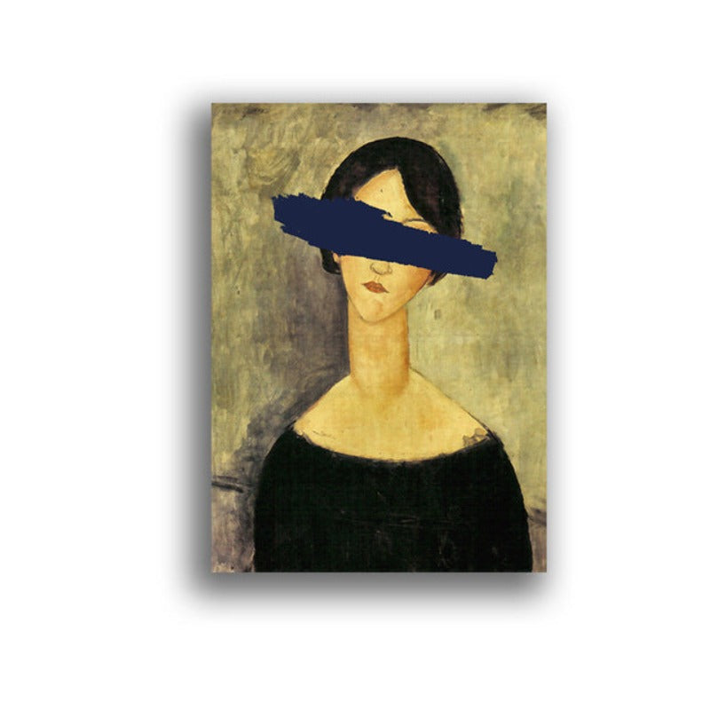 Pop Vintage Woman - Canvas Wall Art Painting | Bowlift