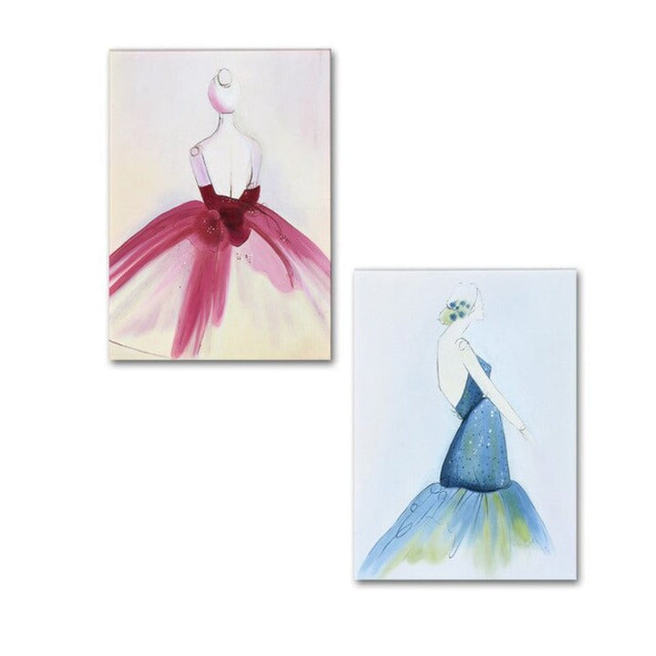 Watercolor Beautiful Dress - Canvas Wall Art Painting | Bowlift