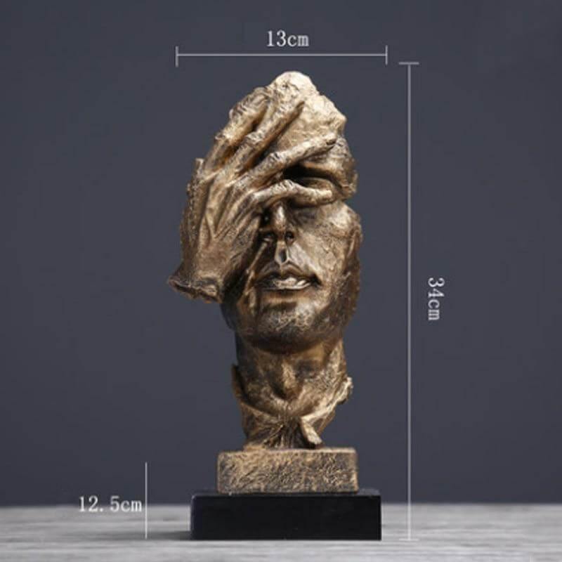 Silence Is Gold Miniature Sculpture | Bowlift
