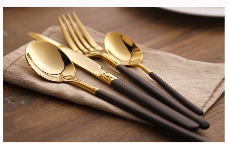 Hemingway Black/Gold Silverware | Bowlift
