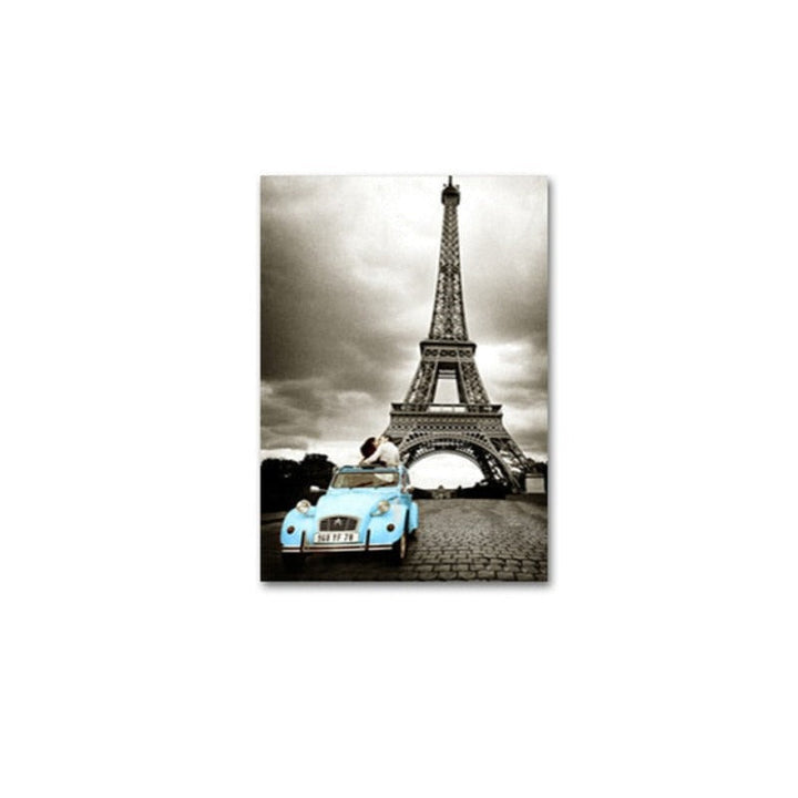 Car City Giraffe - Canvas Wall Art Painting | Bowlift
