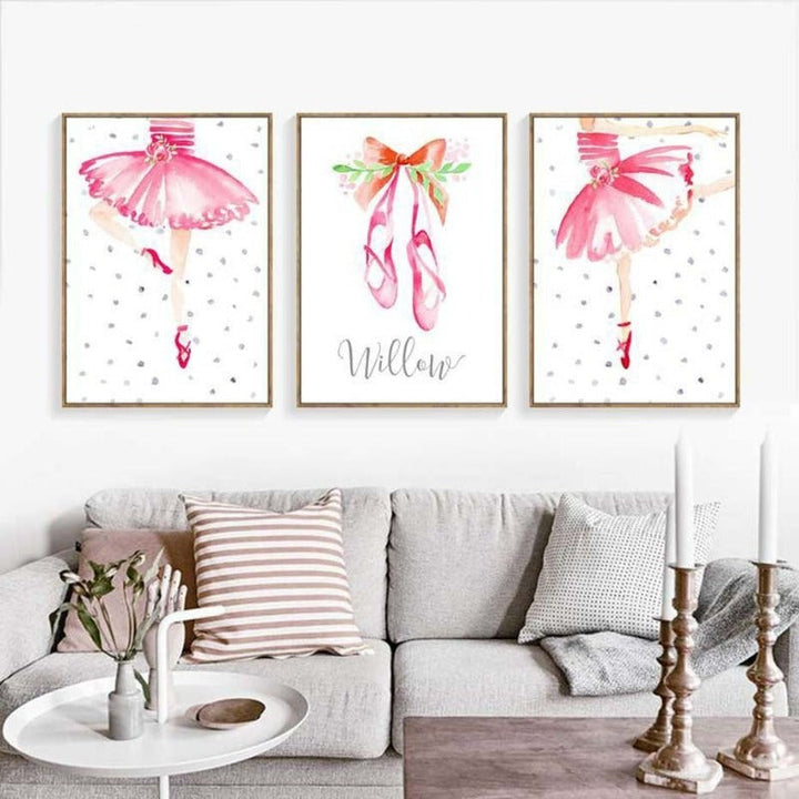 Nordic Minimalist Refresh Ballet Girl - Canvas Wall Art Painting | Bowlift