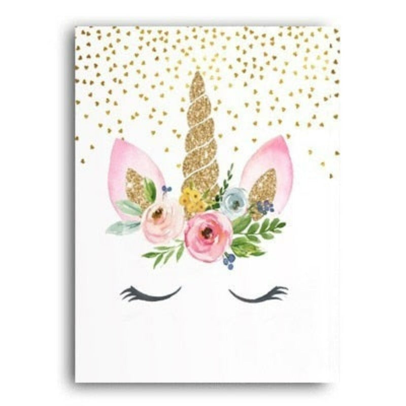 Cartoon Unicorn Canvas Paintings - Canvas Wall Art Painting | Bowlift