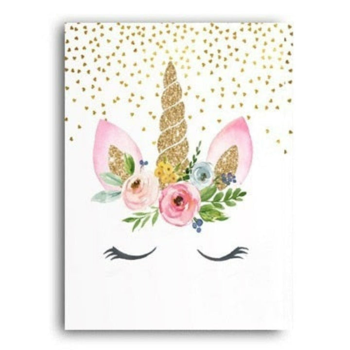Cartoon Unicorn Canvas Paintings - Canvas Wall Art Painting | Bowlift