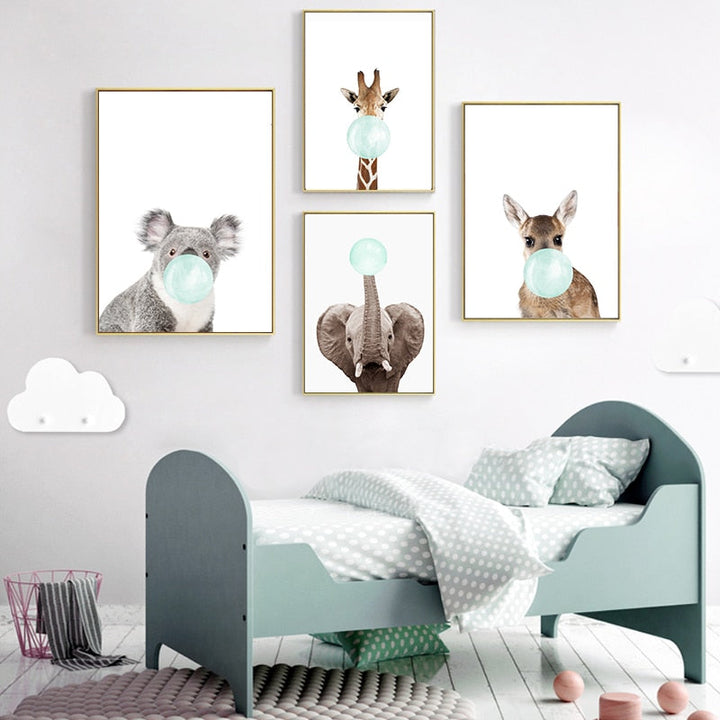Lovely Nursery Wall Art - Canvas Wall Art Painting | Bowlift