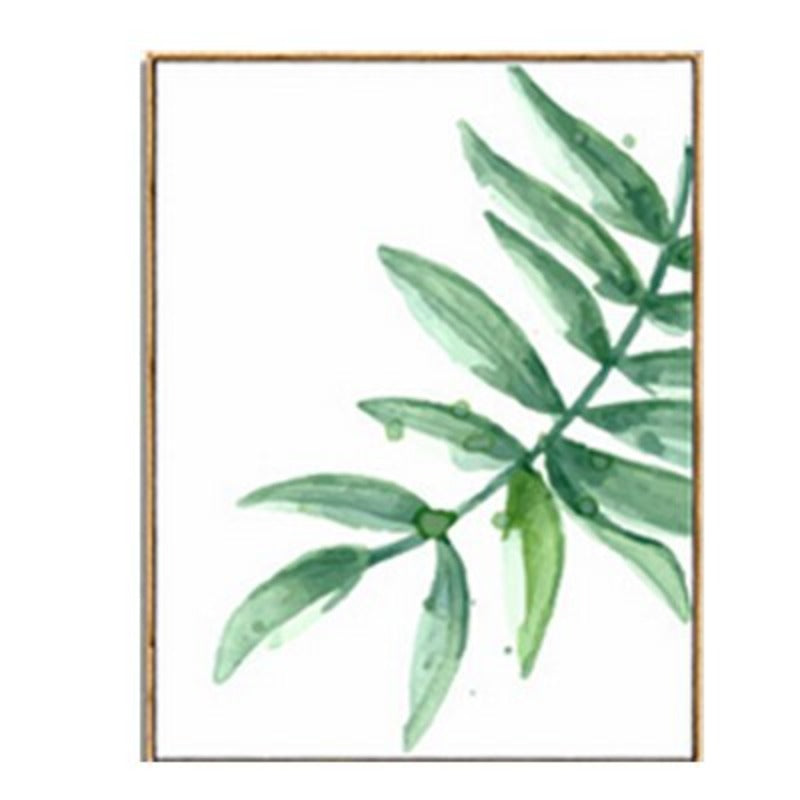 Tropical Green Leaves Plants - Canvas Wall Art Painting | Bowlift