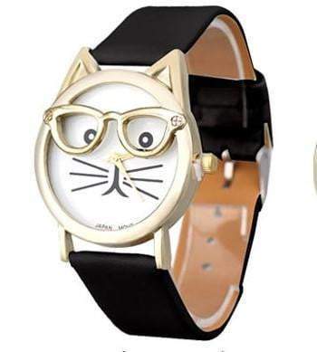 BowLift | Luxury Brand Women Clock Cute Glasses Cat Watches