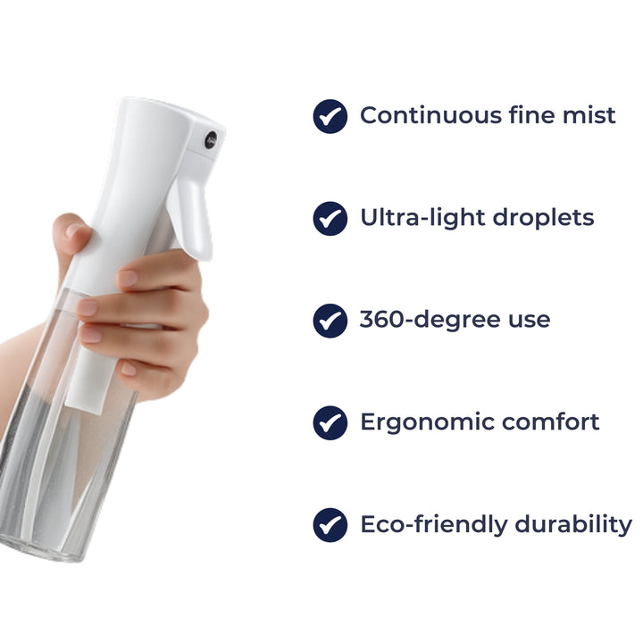 Long-Last Mist Delivery – Lightweight Refillable Design – Hair Plants Cleaning Bowlift