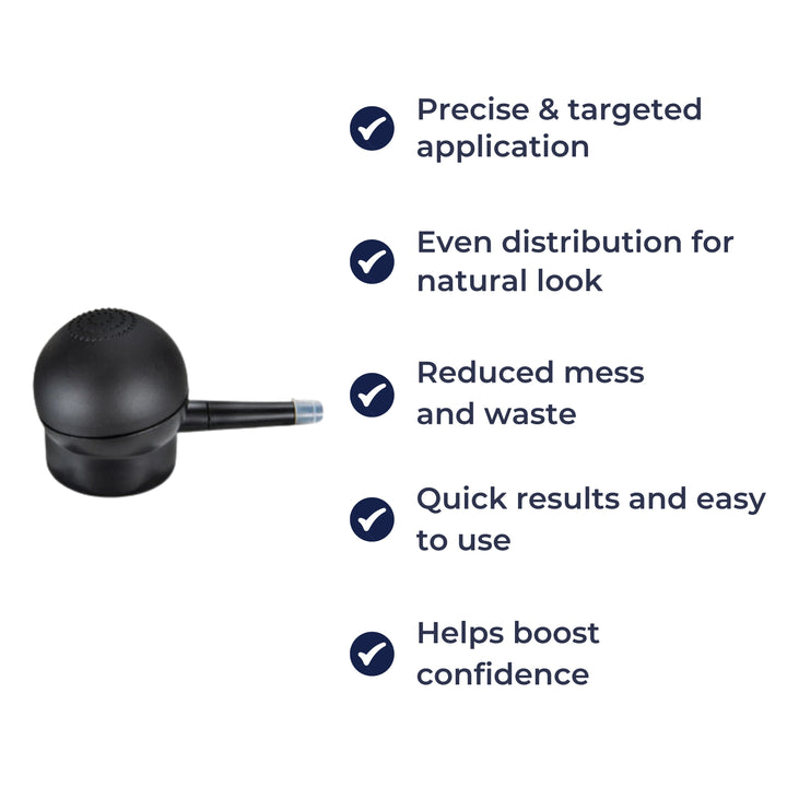 Precision Nozzle Pump – Fine Spray Control – Quick Natural Coverage for Thinning Hair Bowlift