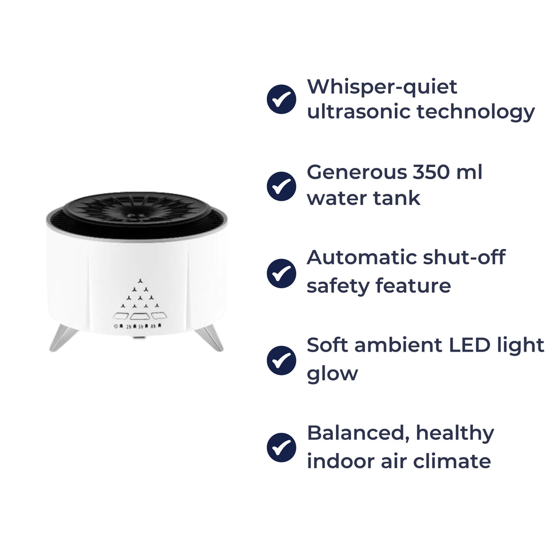 Ultrasonic Quiet Operation – 350 ml Tank – Sleep Relaxation – Relieves Dry Air & Aids Better Breathing Bowlift