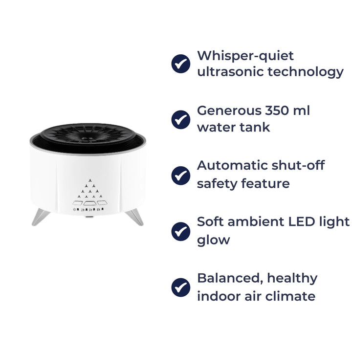 Ultrasonic Quiet Operation – 350 ml Tank – Sleep Relaxation – Relieves Dry Air & Aids Better Breathing Bowlift