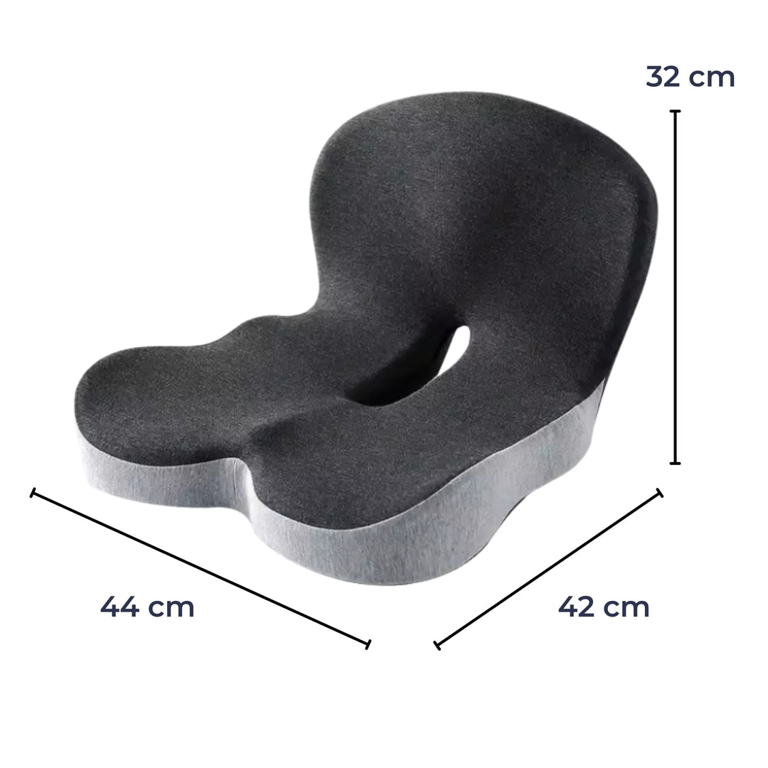 Lumbar & Coccyx Pain Relief – Memory Foam Non-Slip Support – Office Car Home Use Bowlift