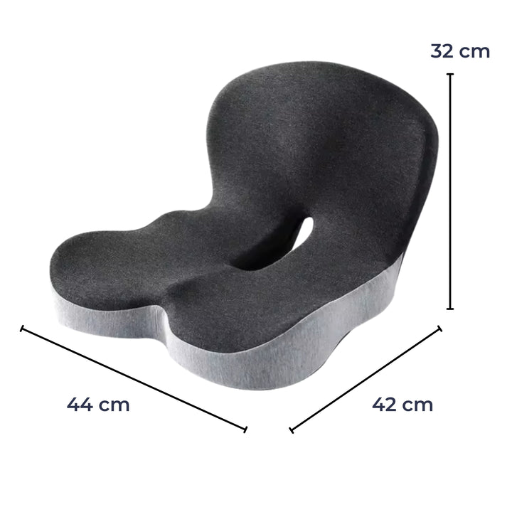 Lumbar & Coccyx Pain Relief – Memory Foam Non-Slip Support – Office Car Home Use Bowlift
