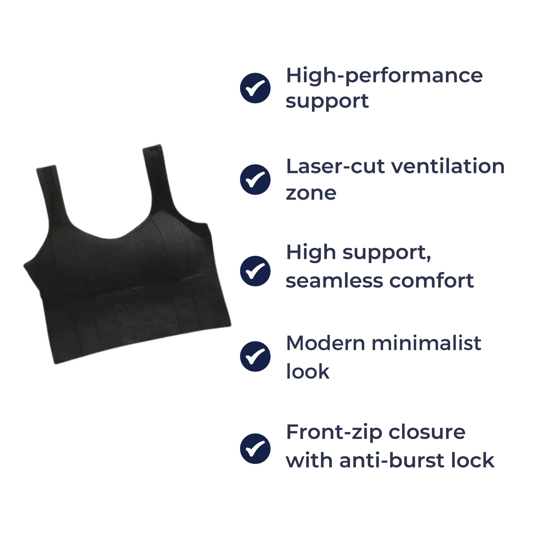 Cooling Quick-Dry Fabric – Medium Support Fit – Gym & Yoga Workout Bowlift