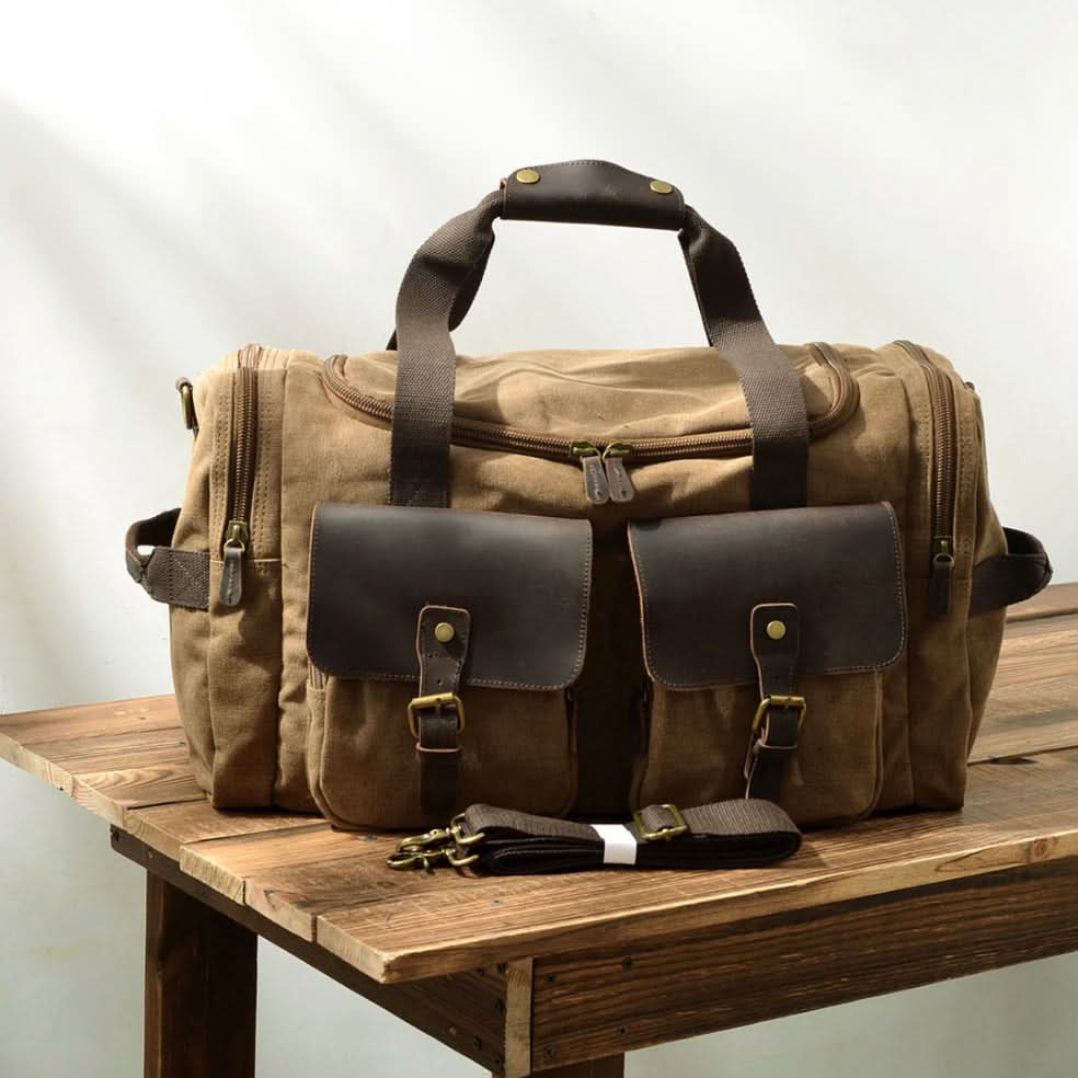 BowLift | Vanguard Waxed Canvas & Leather Travel Duffle – 36.5L