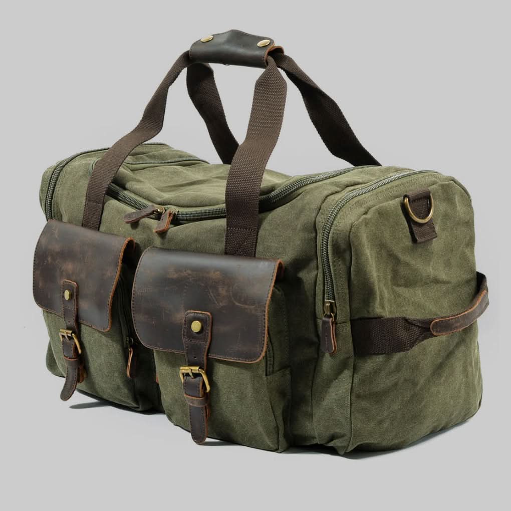 BowLift | Vanguard Waxed Canvas & Leather Travel Duffle – 36.5L