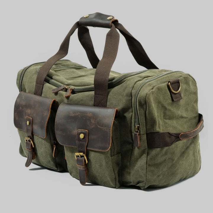 BowLift | Vanguard Waxed Canvas & Leather Travel Duffle – 36.5L