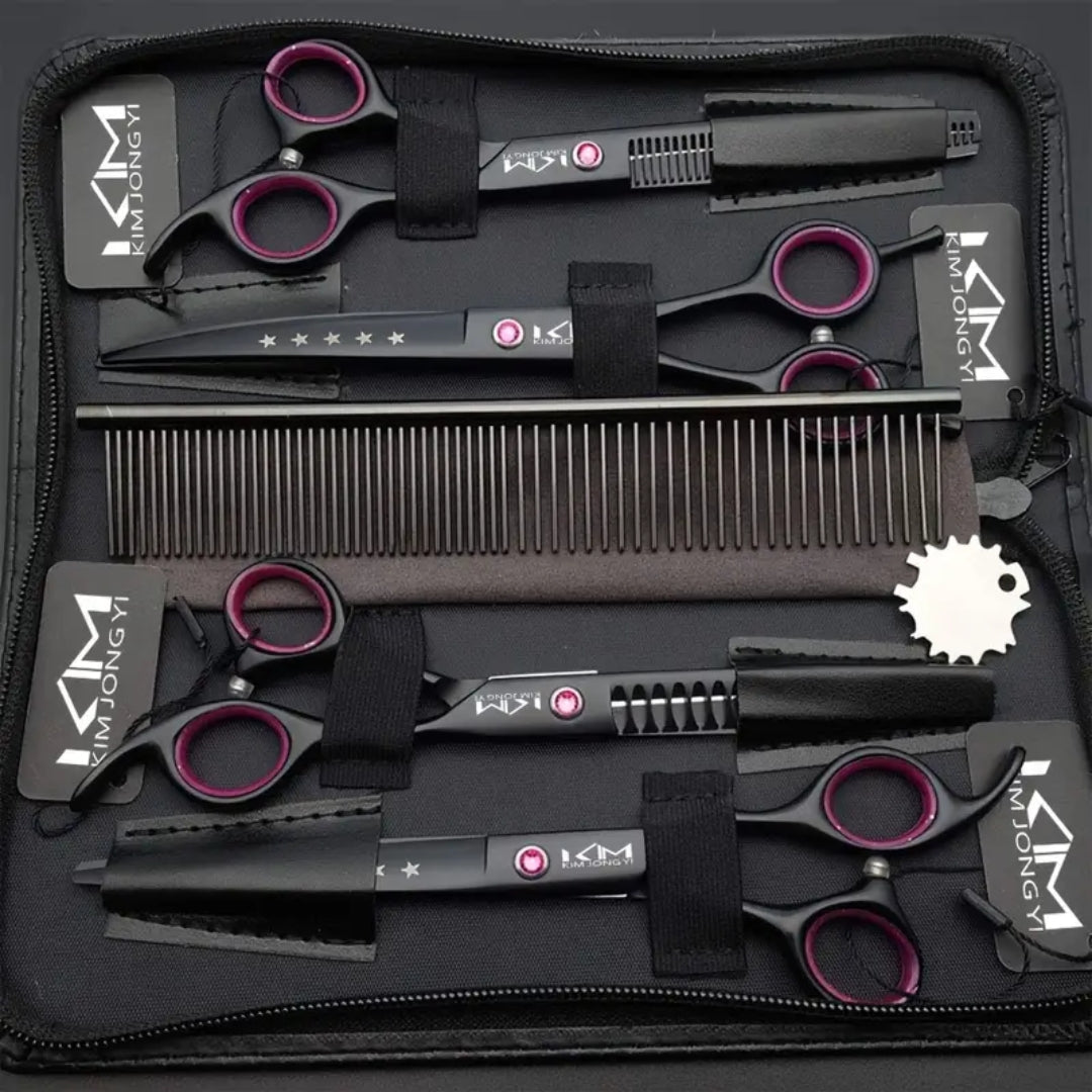 Professional Dog Grooming Scissors Set - PrecisionPaw Bowlift