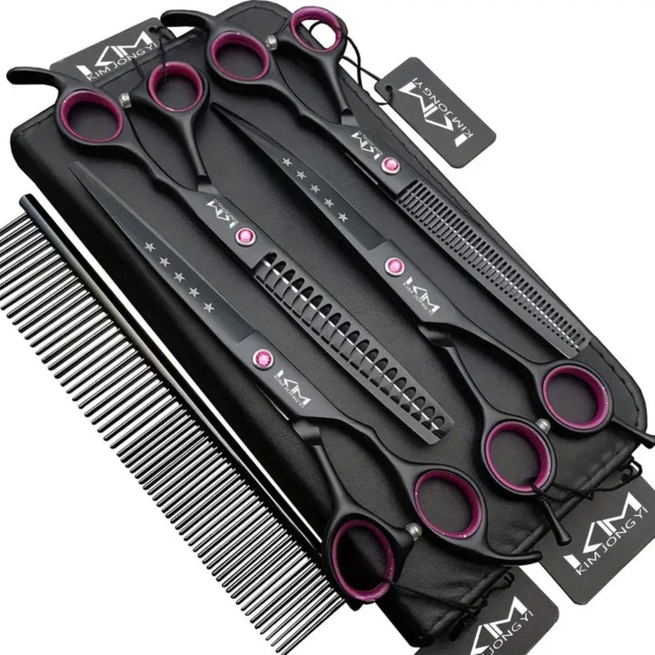 Professional Dog Grooming Scissors Set - PrecisionPaw Bowlift
