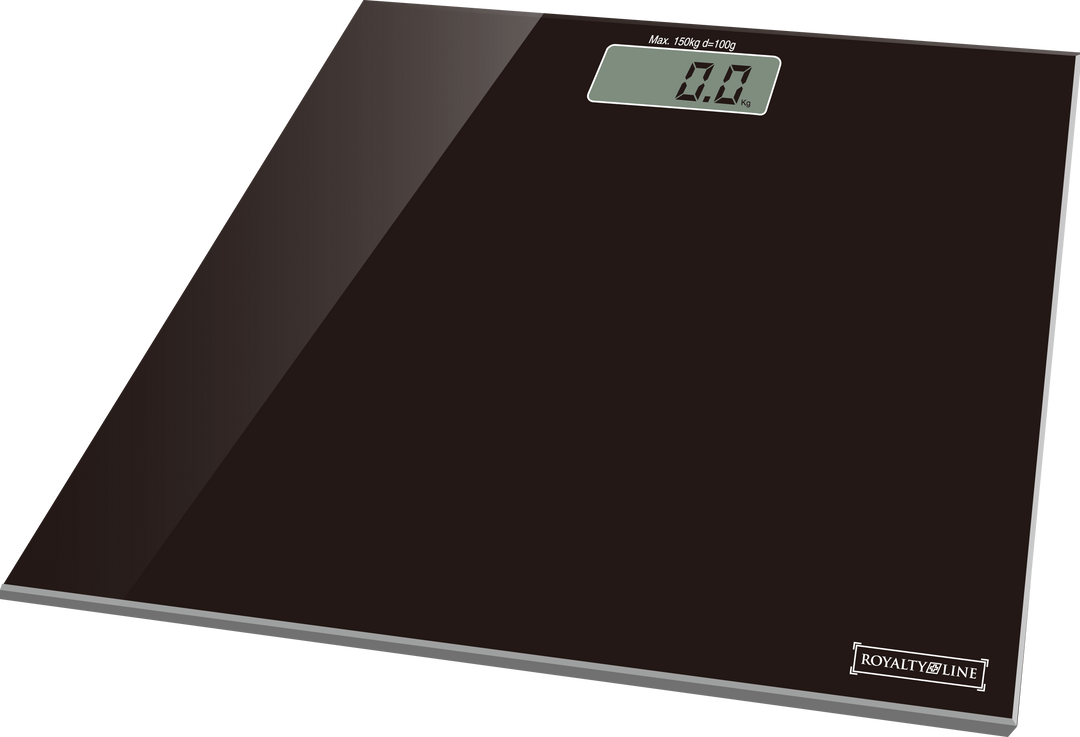 Body scale made of tempered glass (150 kg) Black - Electronic | Bowlift
