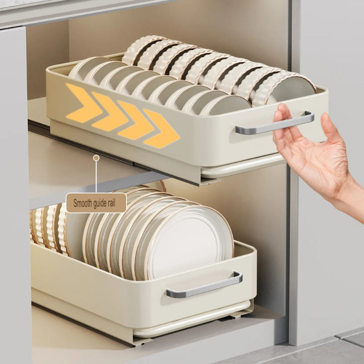 Pull-Out Dish Rack Sliding Drawer Drying Rack and Cabinet Organizer | Bowlift
