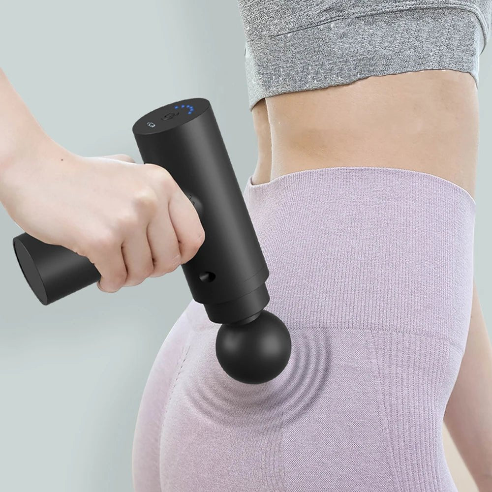 BowLift | PulsePro Mini – Compact Fascia Gun with 6 Speed Levels & 4 Massage Heads