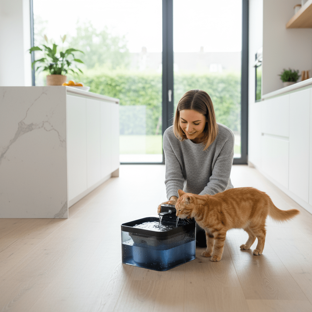BowLift | PUREFLOW Fountain – Smart Cat Water Fountain with Motion Sensor & Filtration