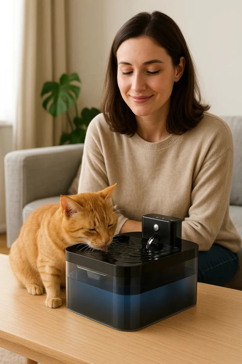BowLift | PUREFLOW Fountain – Smart Cat Water Fountain with Motion Sensor & Filtration
