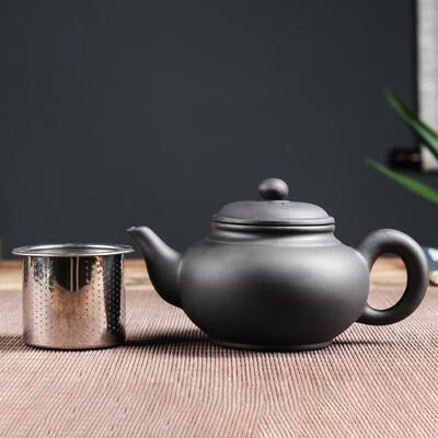 Purple Clay Teapot Single Pot with Built-in Stainless Steel Filter | Bowlift