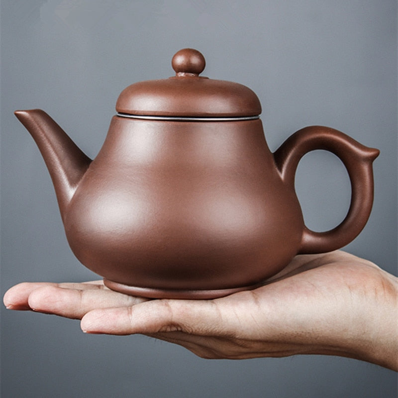 Purple Clay Teapot Single Pot with Built-in Stainless Steel Filter | Bowlift